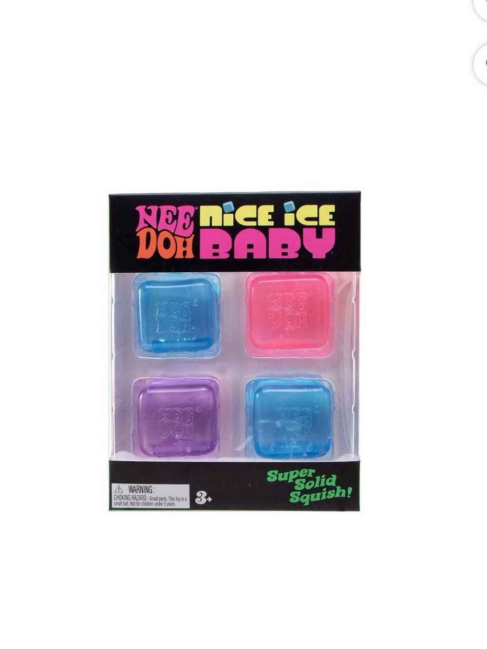 NeeDoh Nice Ice Baby 4 Pack Squish Toy Set - Blue, Pink, Purple